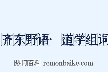 齐东野语·道学组词是什么意思的图片